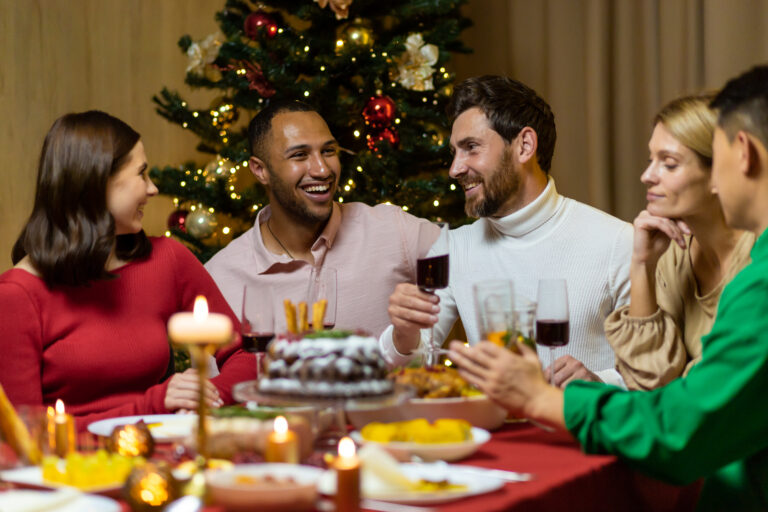 men on TRT eating holiday feast