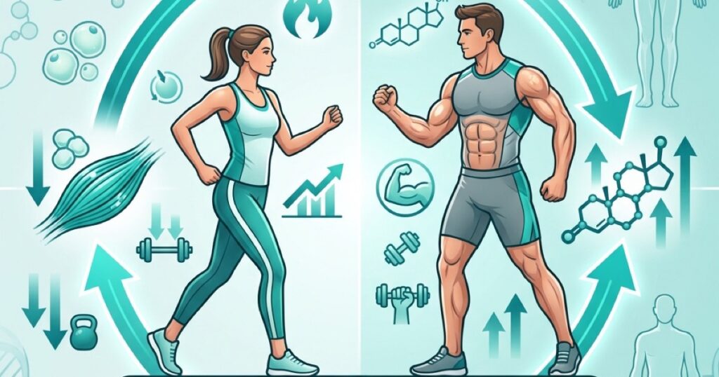 Weight-loss and metabolic health consultation representing the relationship between body composition and testosterone