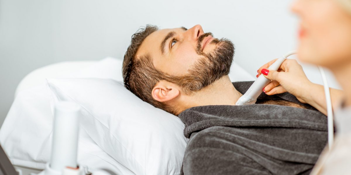 Male thyroid examination