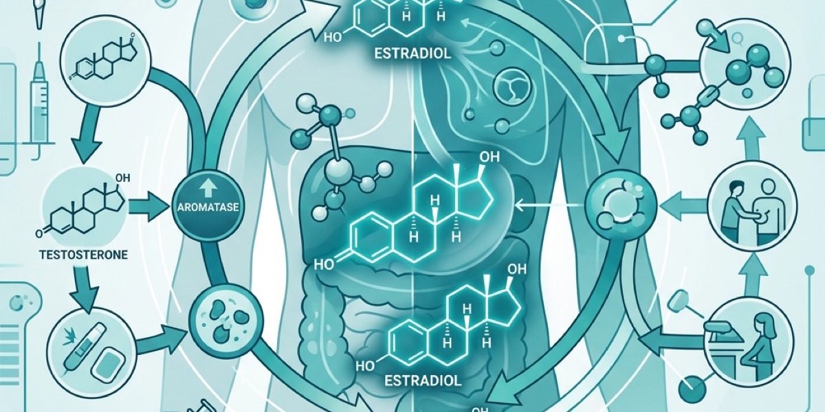 Clinical hormone consultation representing estradiol monitoring during testosterone therapy